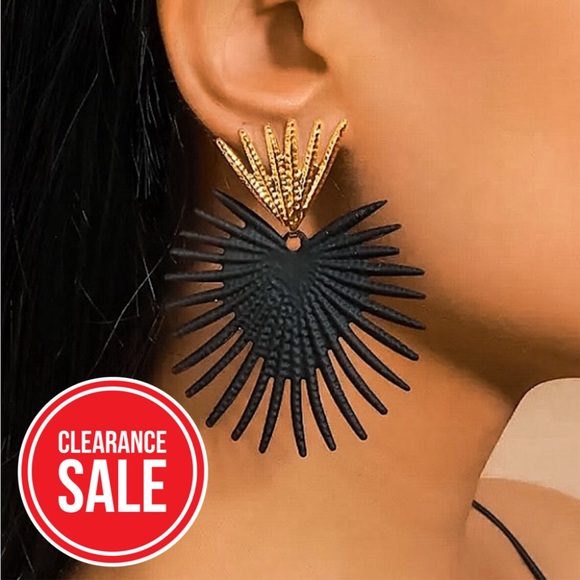 boutique Jewelry - 🔴𝟭𝟬/$𝟮𝟱🔴NEW Large Black Heart Drop Earrings